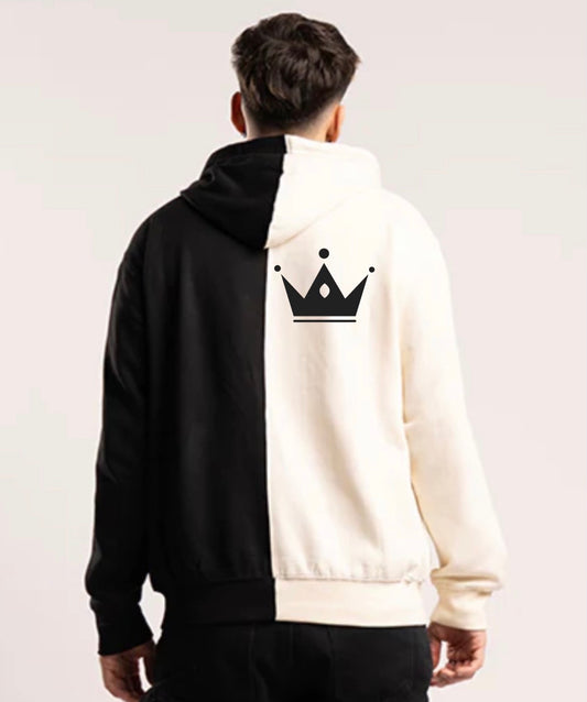 SIGNATURE BLACK & CREAM CROWN HOODIE