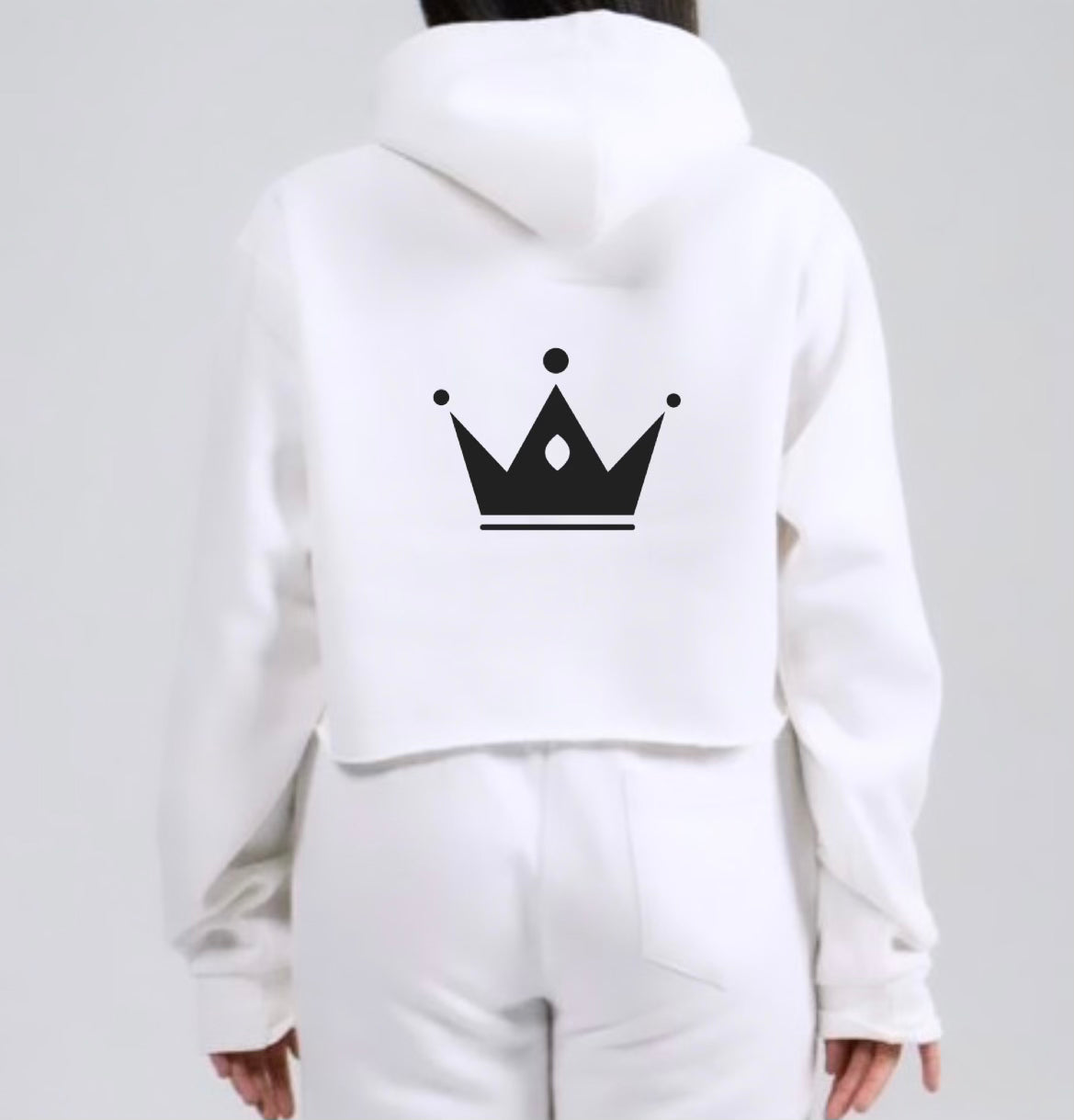 SIGNATURE CROPPED CROWN HOODIE (3 Colors*)