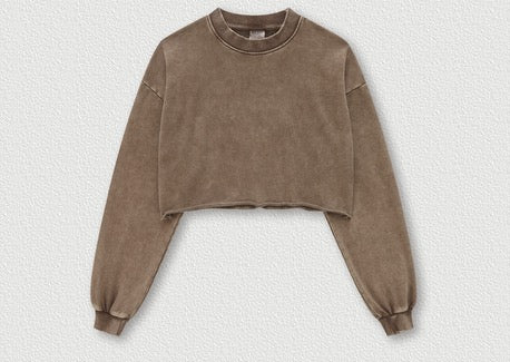 OLD WASH CROP SWEATSHIRT (5 colors*)