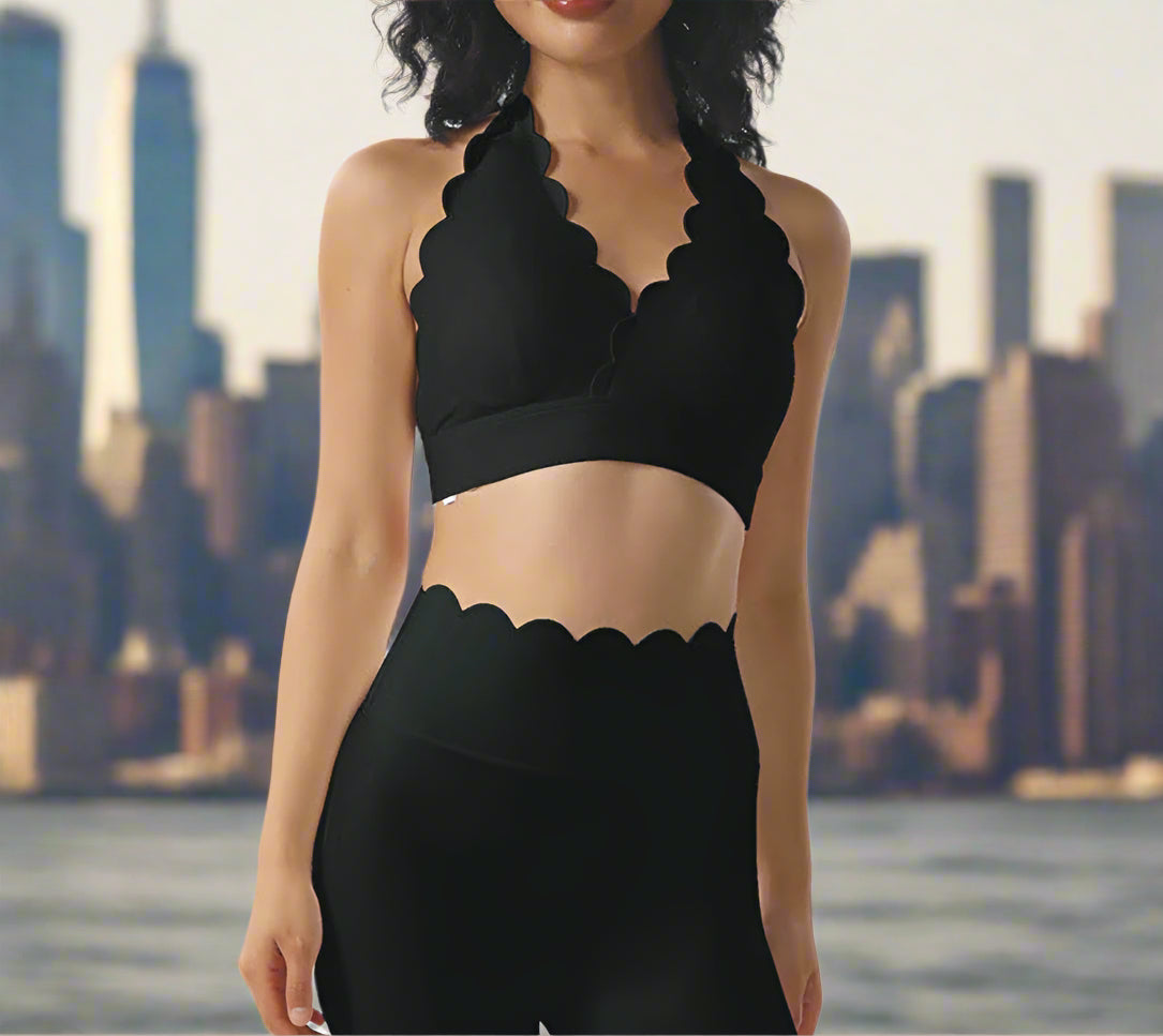 AVAILABLE NOW! BLACK IN BLOOM - Halter